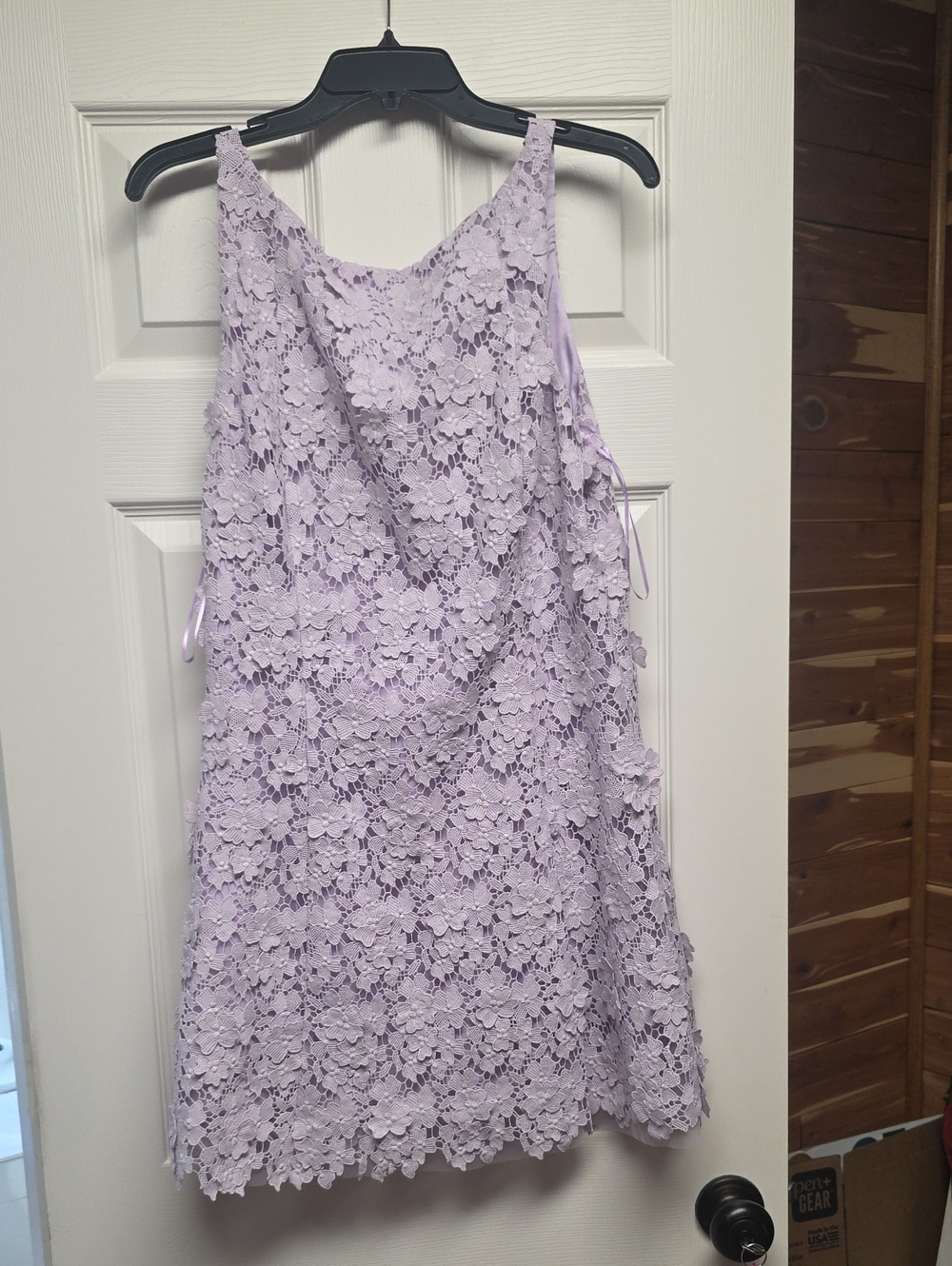 Lucy Paris Lilac Floral Lace Mini Dress